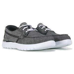 Skechers Women's 8.5 Black Grey On The Go Flex Ashore Slip On Boat Shoes LB14-8